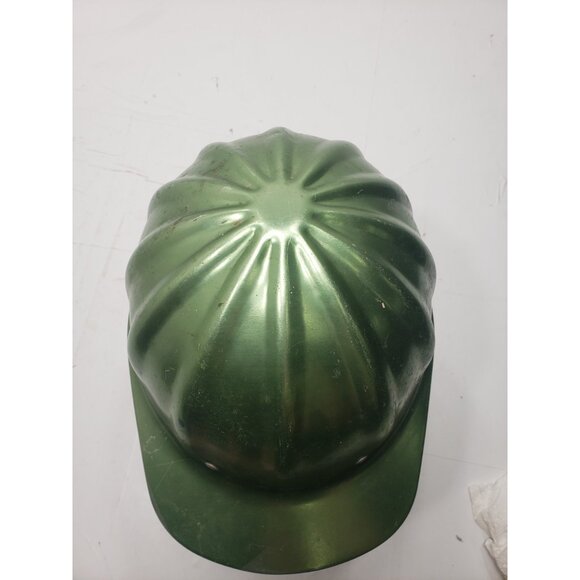 Vintage SuperLite By Fibre Metal Aluminum Green Full Brim Hard Hat W/ Liner - Picture 5 of 8